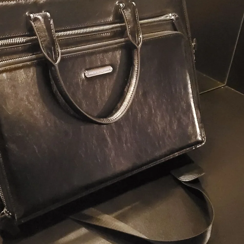 Bostanten Briefcase Black Leather